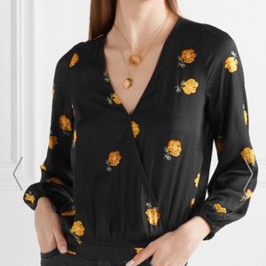 Madewell Floral print wrap top